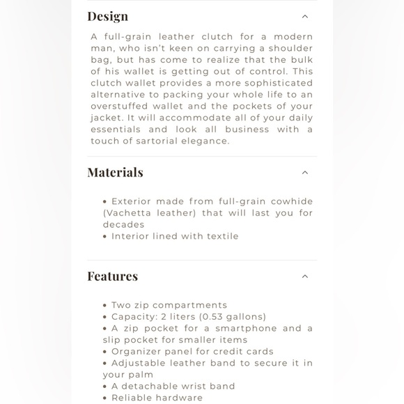 Time Resistance Ulysses Leather Clutch - Picture 16 of 16